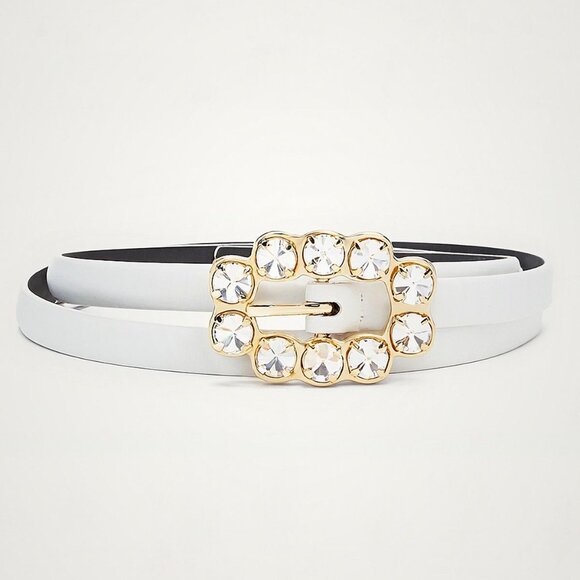 SANDRO Narrow Belt With Jewelled Buckle, LIKE NEW - Picture 1 of 6